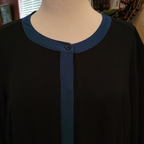 Lane Bryant Dress Party Cocktail Black Blue Geometric Print Size 18 1X - Picture 2 of 9